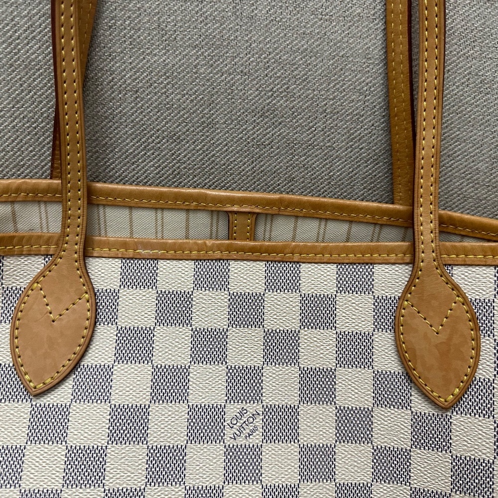 LV Neverfull MM Damier Azure Rose Beige - Picture 9 of 16